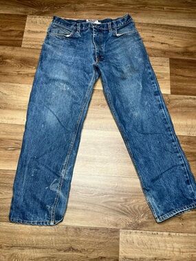 Walls FR Jeans 34X30 Mens Workwear Straight Leg Relaxed Fit 100% Cotton